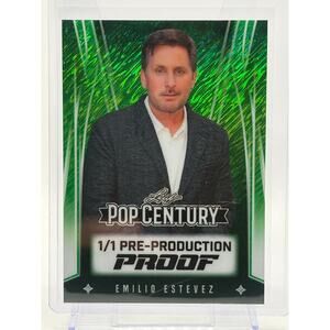 2025 Leaf Pop Century Emilio Estevez Green Shimmer Pre-Production Proof 1/1 SSP
